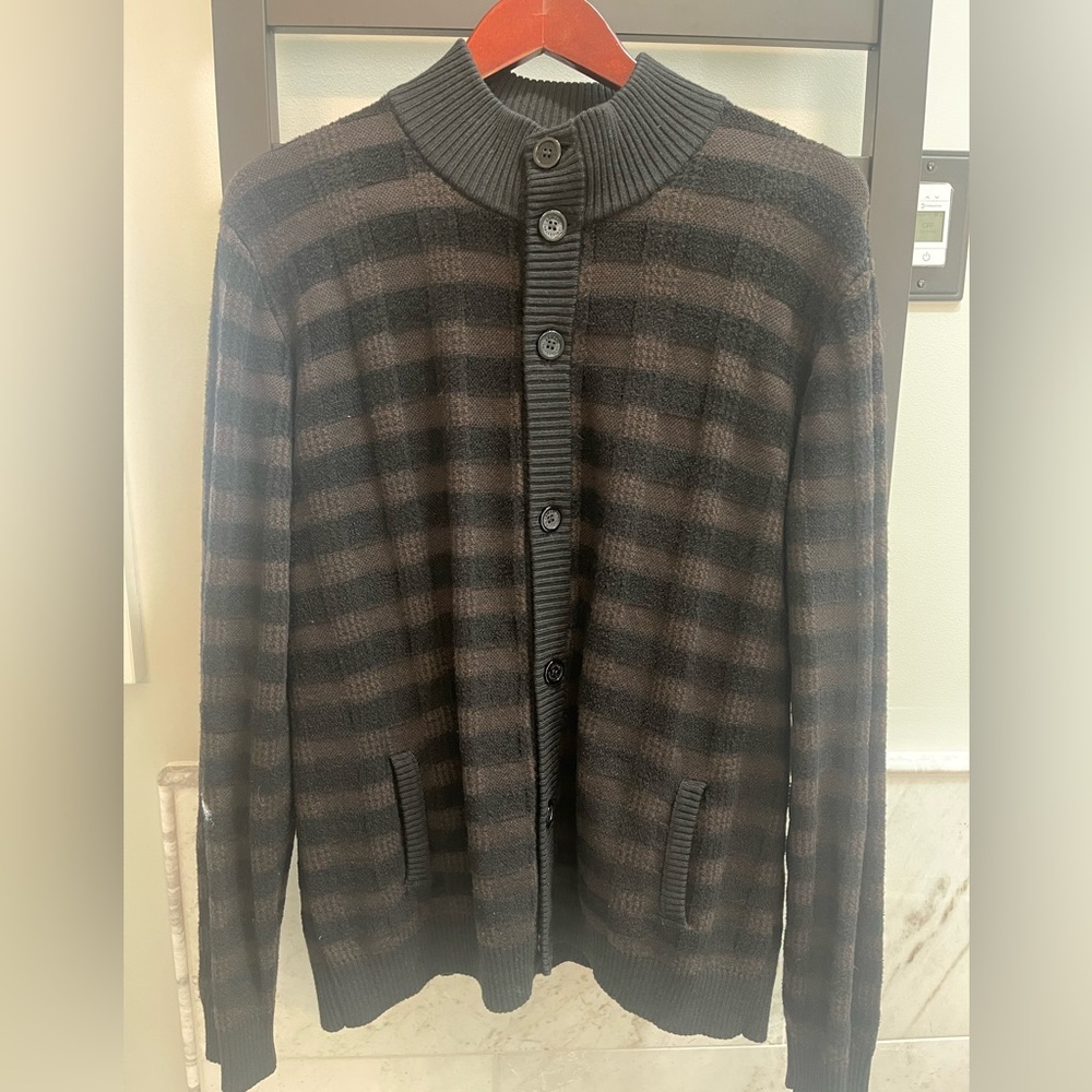 ARMANI COLLEZIONI wool blend cardigan sweater